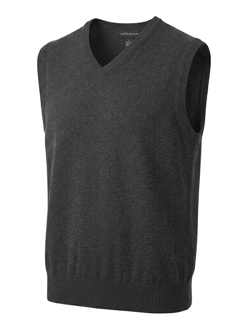Croft & Barrow Charcoal Gray V-Neck‎ Sweater Vest - Size Large